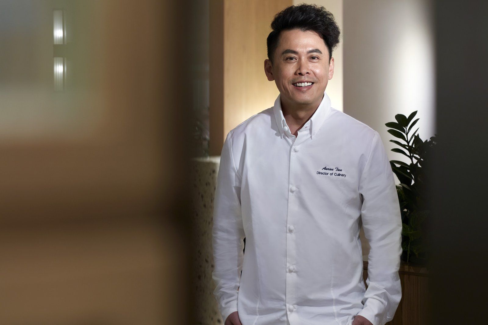 Portrait of chef Aaron Tan, Director of Culinary at The Hari Singapore