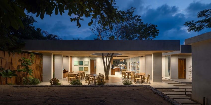 Open-Air Pavilions and Planted Clearings Define a Café in Guerrero