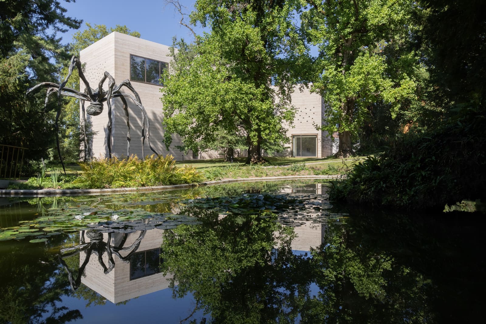 Peter Zumthor Completes Three Limestone and Oak Pavilions for Basel's Fondation Beyeler