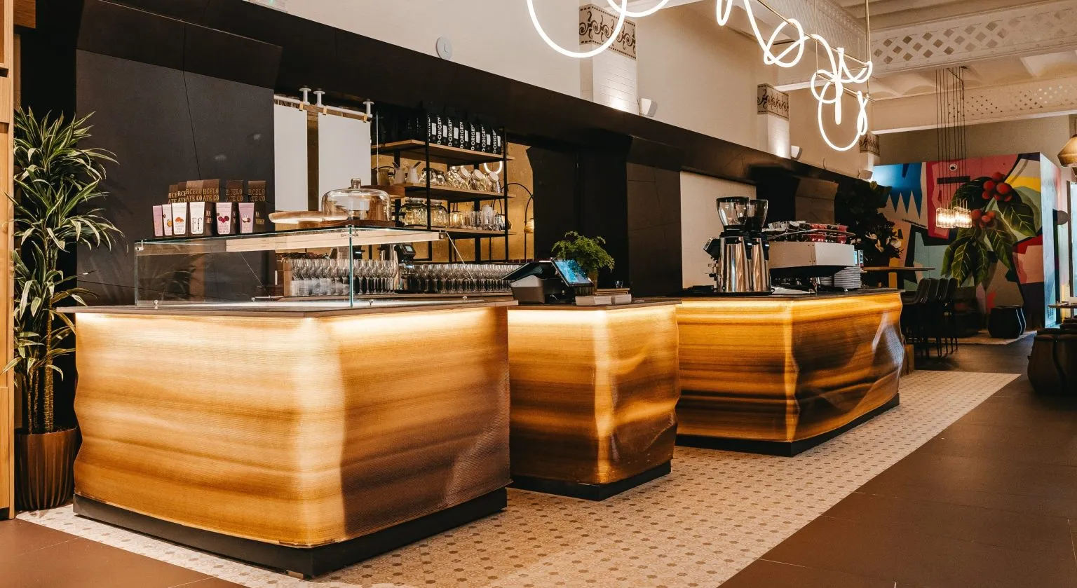 Barcelona’s First Coffee Shop with Furniture Made from Coffee Grounds