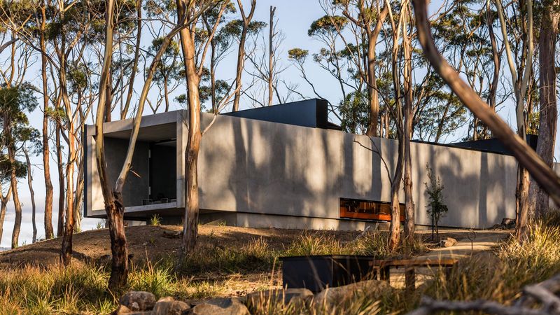 Room11 Architects Designs Vipp Tunnel: An Off-Grid Brutalist Guesthouse on Tasmania’s Bruny Island