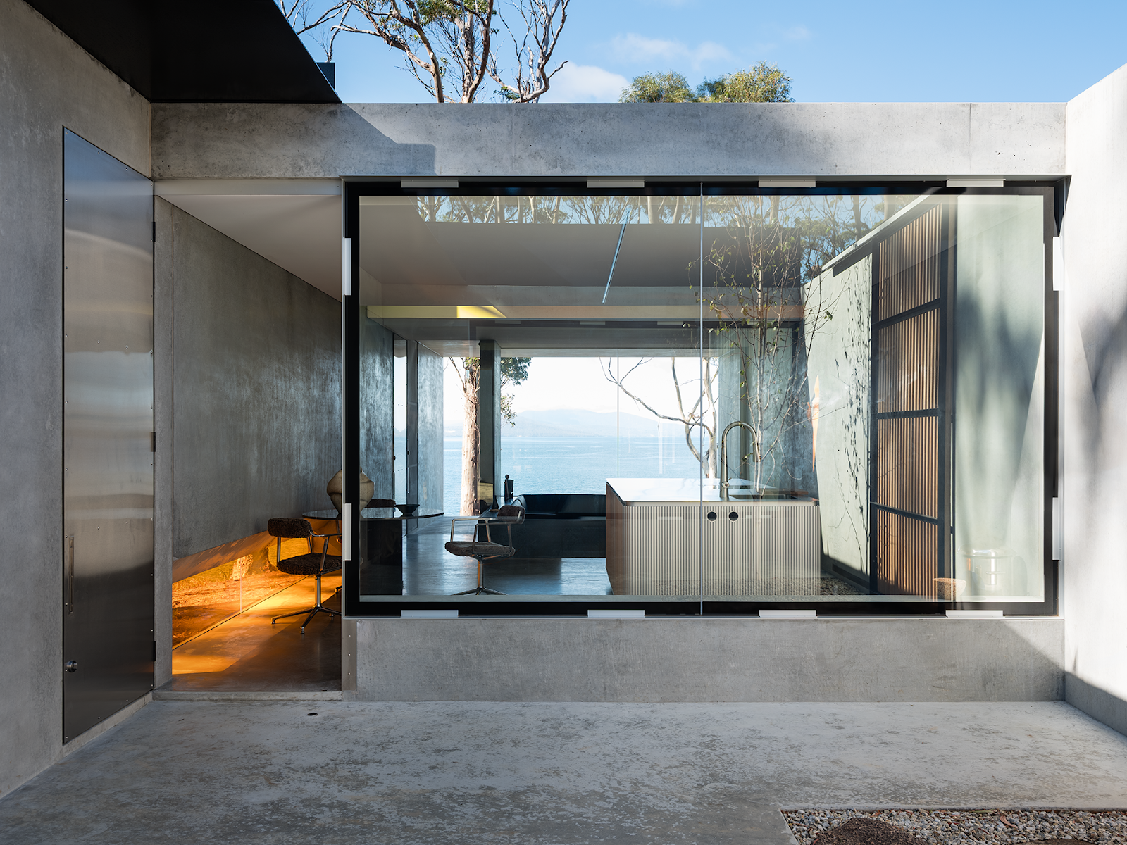 Room11 Architects Designs Vipp Tunnel: An Off-Grid Brutalist Guesthouse on Tasmania’s Bruny Island