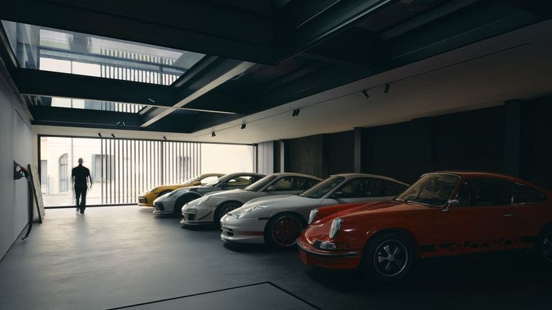 Verticality and Restraint: A Multi-Level Porsche Sanctuary in Italy