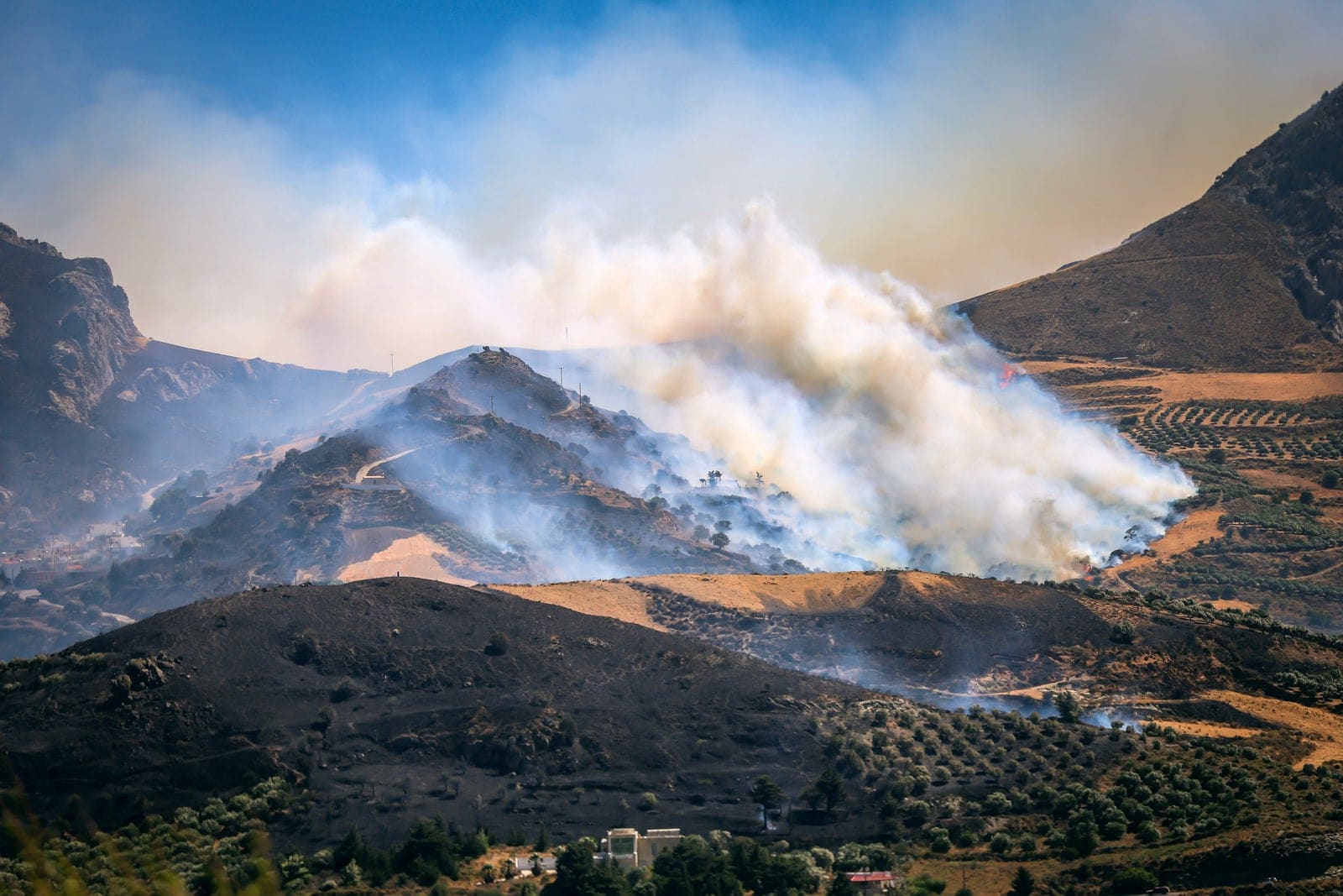 Crete and Paros Face Active Wildfires as Summer Season Intensifies